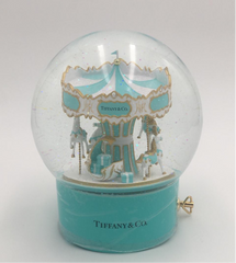 Tiffany & Co. Snow Globe Dome Merry-go-round V.I.P Limited Music Box