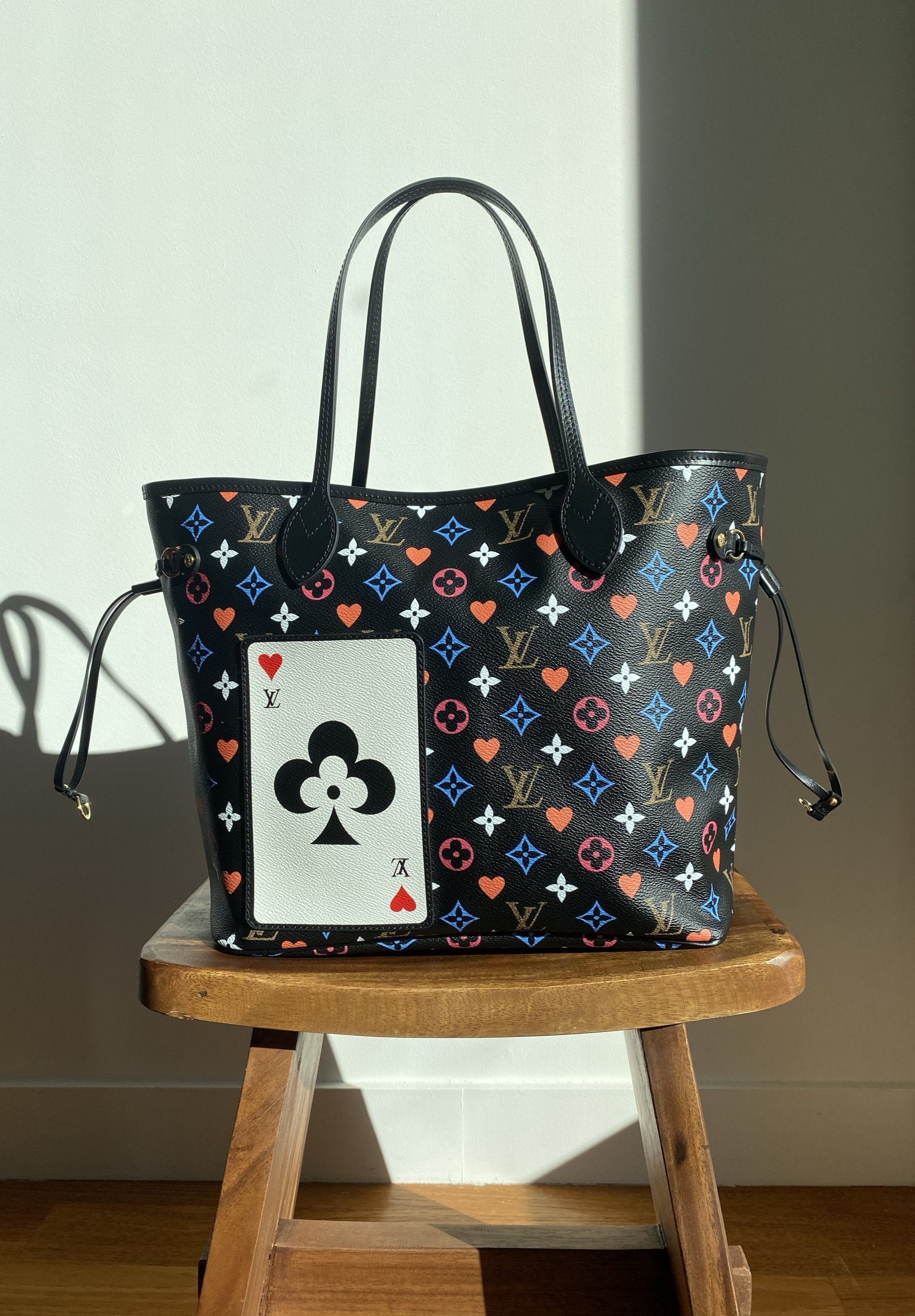 Louis Vuitton Black Multicolor Monogram Canvas Game on Neverfull mm Bag