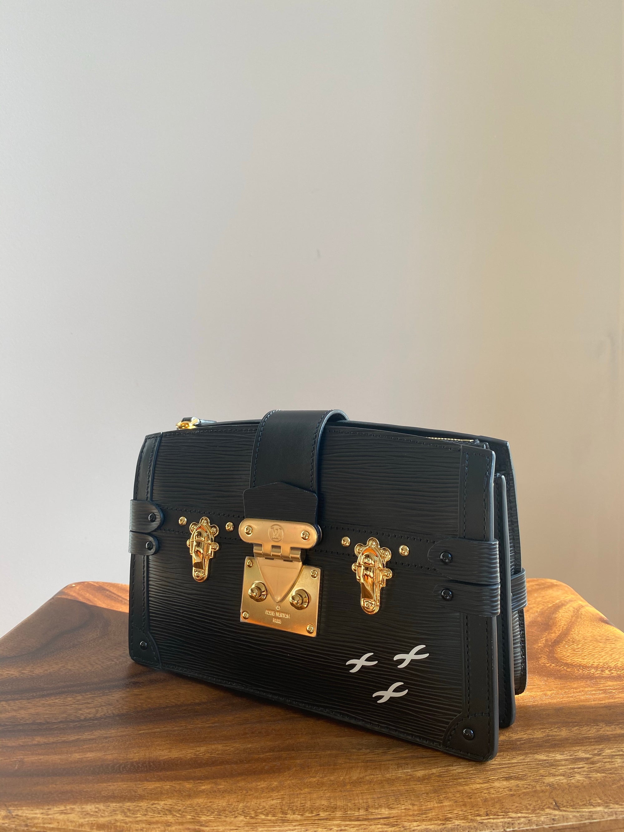 Louis Vuitton EPI Trunk Chain Wallet in Black