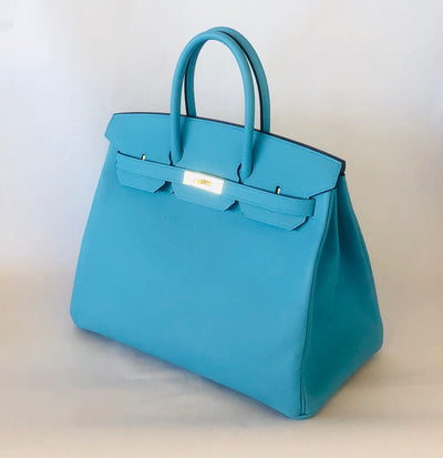 Hermès |Turquoise Birkin with Gold Hardware | 35 - The-Collectory