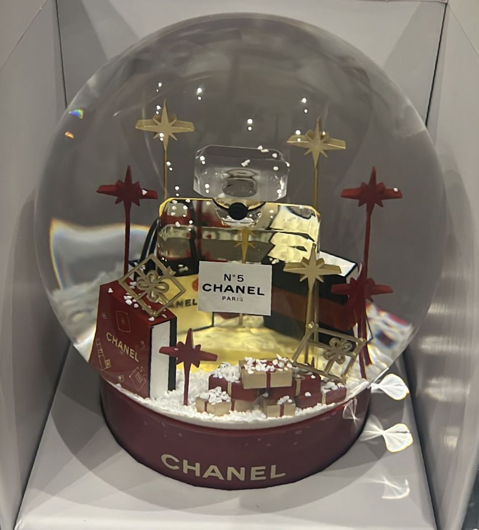 Chanel Red and Gold Snow Globe Perfume with Gift Boxes– TC