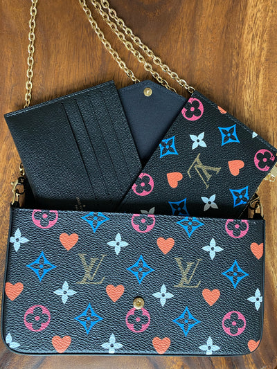 Authentic Louis Vuitton Game On Felicie Shoulder / Crossbody Limited Bag