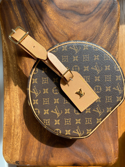 Loui Vuitton Monogram Black Petite Boite Chapeau Bag – The Closet