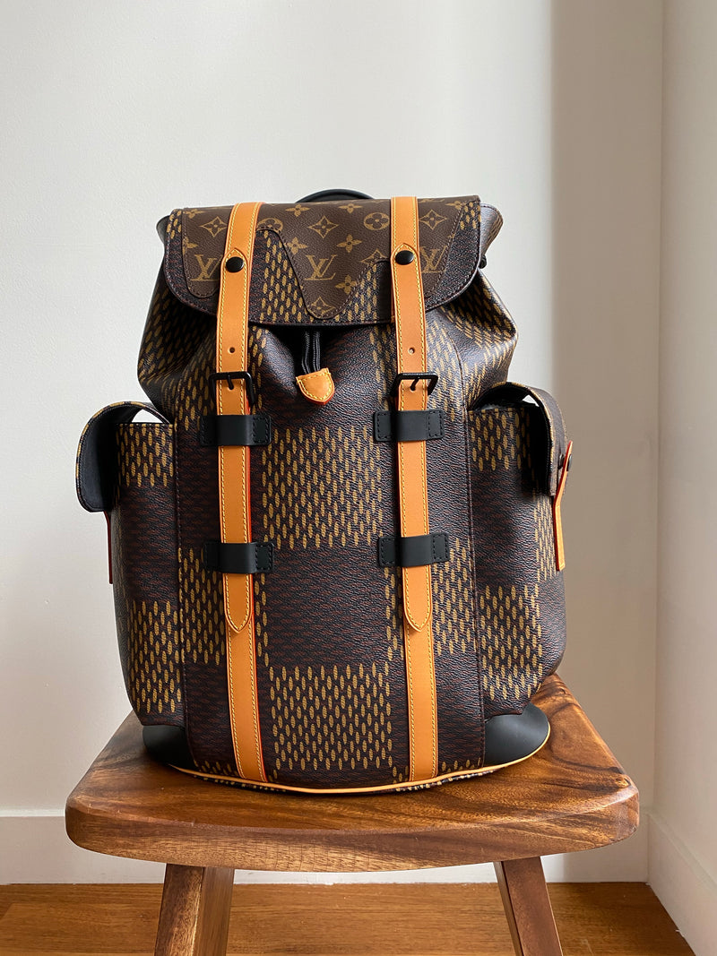 louis vuitton christopher pm damier graphite neon backpack Louis Vuitton | Nigo Christopher Backpack