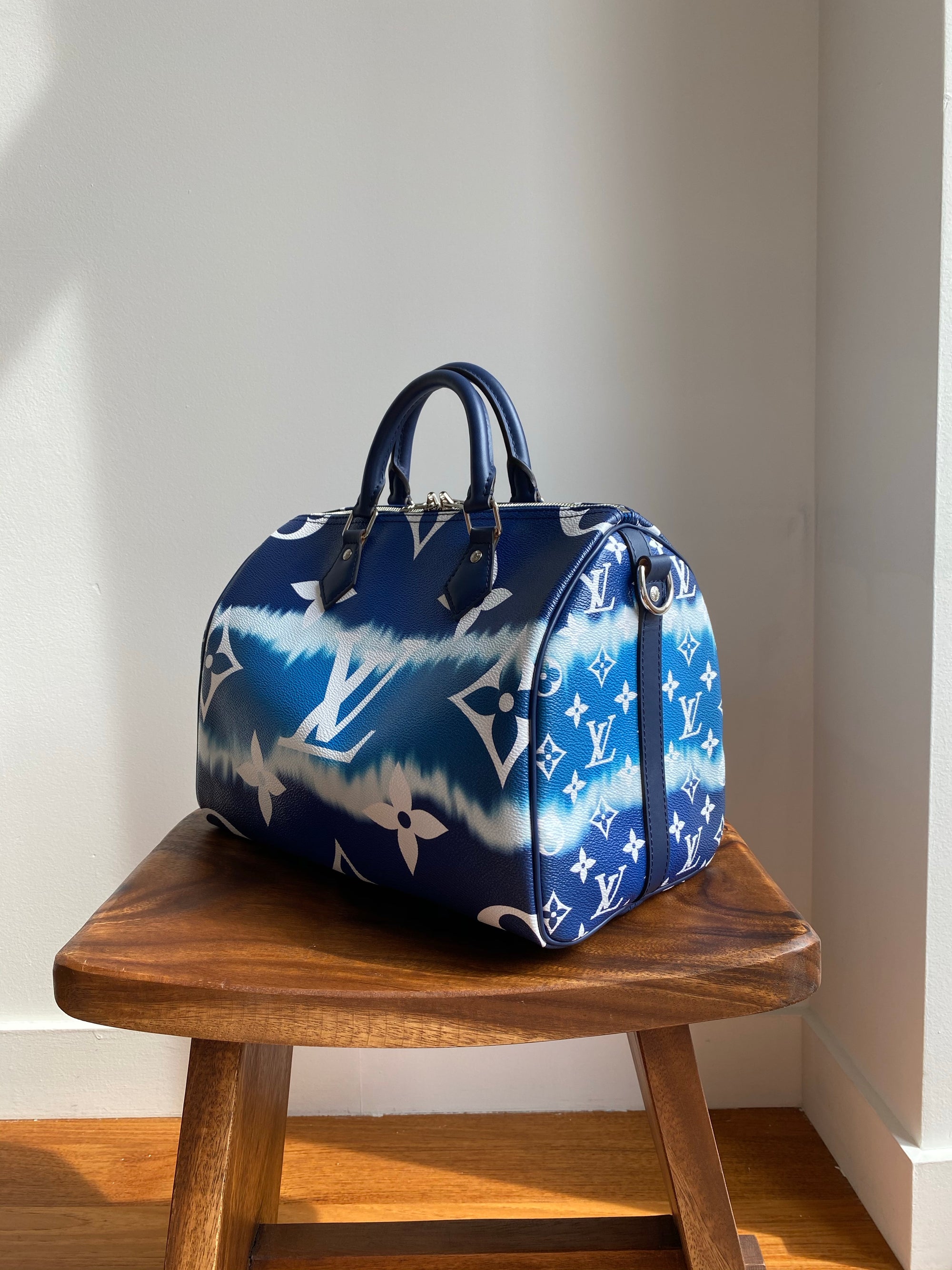 Louis Vuitton Escale Speedy Bandouliere 30 in Blue w/ Tags