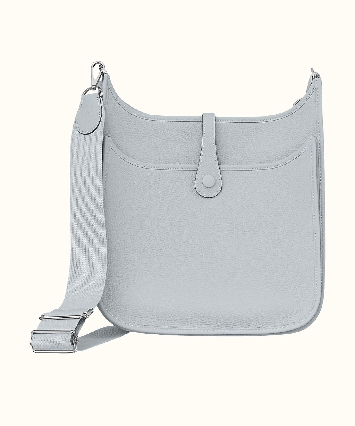 Hermes Bambou Clemence Leather and Toile Canvas Evelyne III 29 Bag