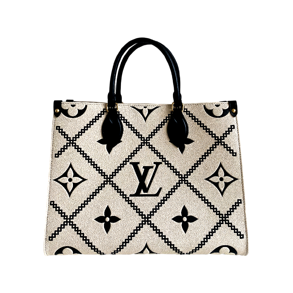 Louis Vuitton OnTheGo Tote MM Black Leather