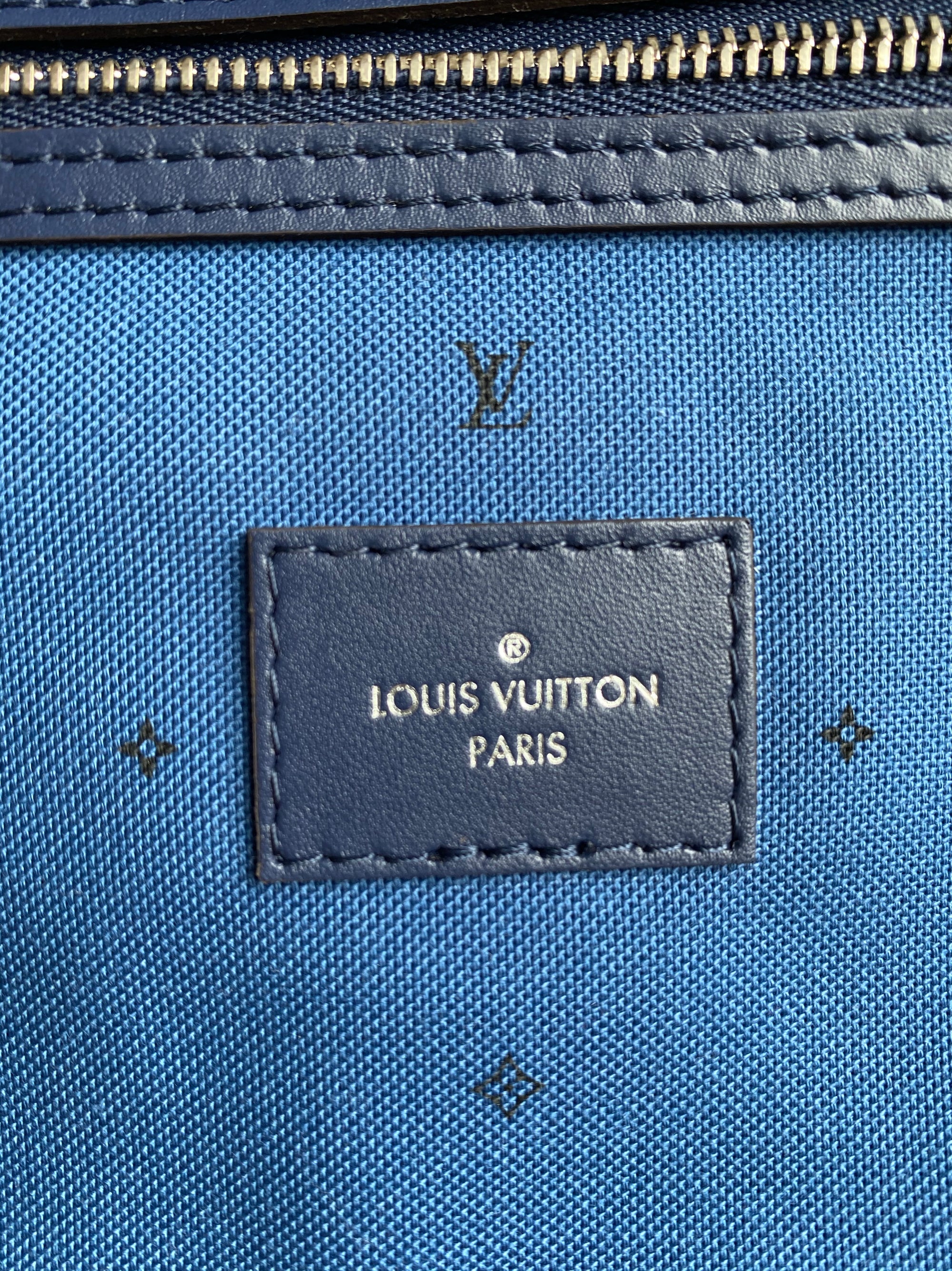 LOUIS VUITTON Speedy 30 Escale Bag Crossbody Blue Monogram M45146