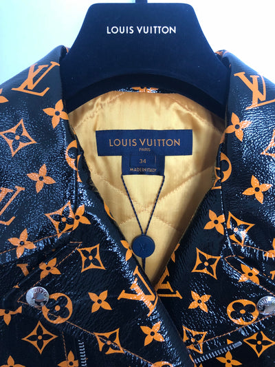 Louis Vuitton Navy Blue Monogram Print Denim Jacket L Louis