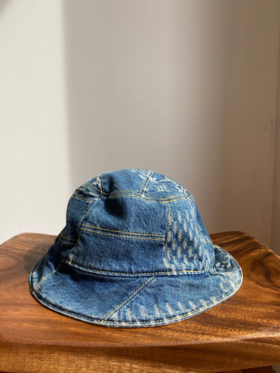 Louis Vuitton Reversible Bucket Hat Distorted Damier Cotton Black
