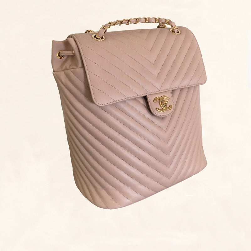 chevron textured faux leather backpack Chanel | Chevron Urban Spirit Backpack