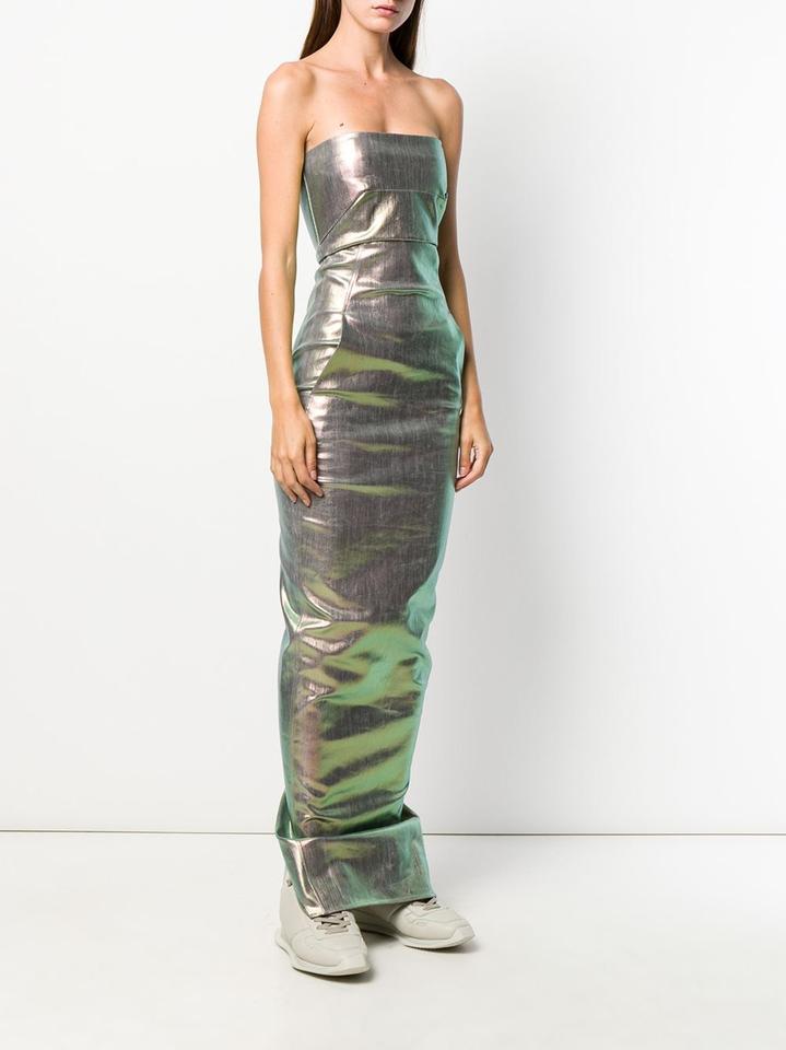 Rick Owens Purple Oil-slick Bodice Gown