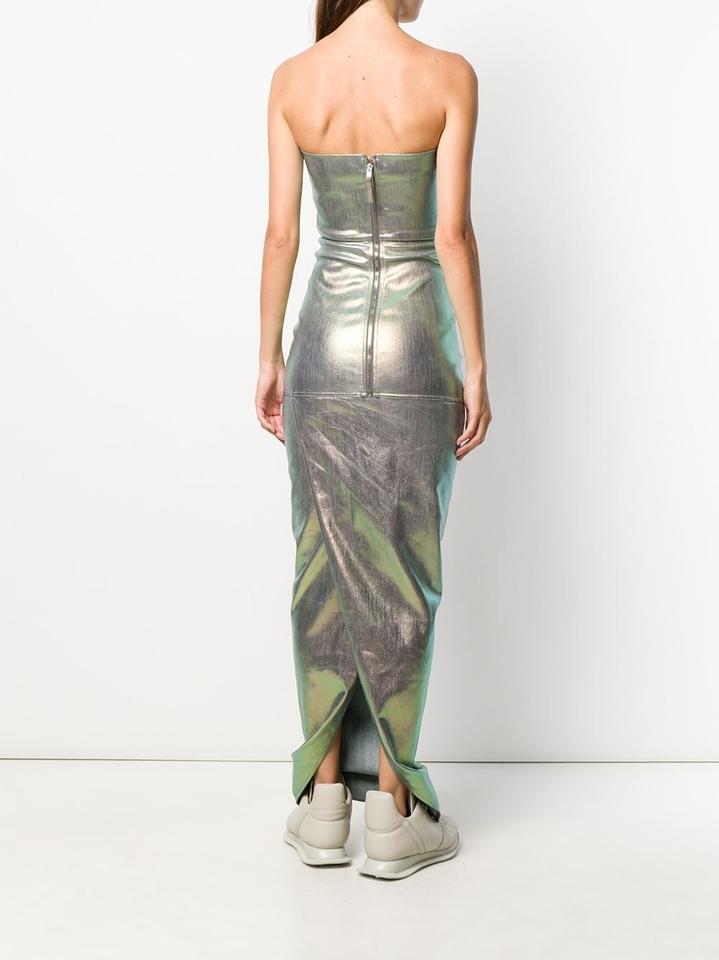 Rick Owens Purple Oil-slick Bodice Gown